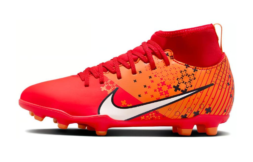 Nike Jr. Mercurial Superfly 9 Club Slip Resistant Abrasion Resistant Mid Top Kids' Soccer Shoes Red Teenagers FJ0351-600