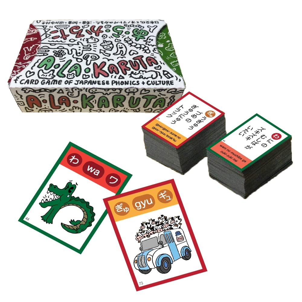 A La Karuta Japanese Language Education Karuta with Voiced Consonants and Onomatopoeia Karuta