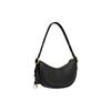 Coach Luna 27 Solid Color Zipper Closure Built-In Buckle Pocket Leather Underarm Handheld Shoulder Bag Women Bags Black CC439-B4BK