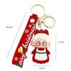 1 Pcs Santa Keychain Cartoon Claus Key Fob Cute Xmas Tree Keyring for Christmas Decoration Phone Backpack Purse Gift.