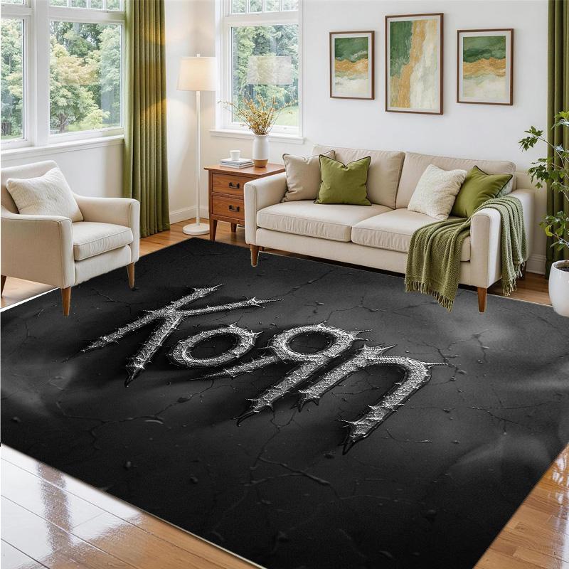 Korn Design Crystal Velvet Rug Soft Decorative Mat for Bedroom Entrance