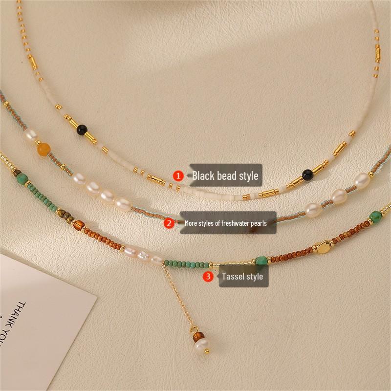 

Xiaomi Красочное ожерелье из бусин: Универсальный модный чокер из пресноводного жемчуга «Звездное небо»