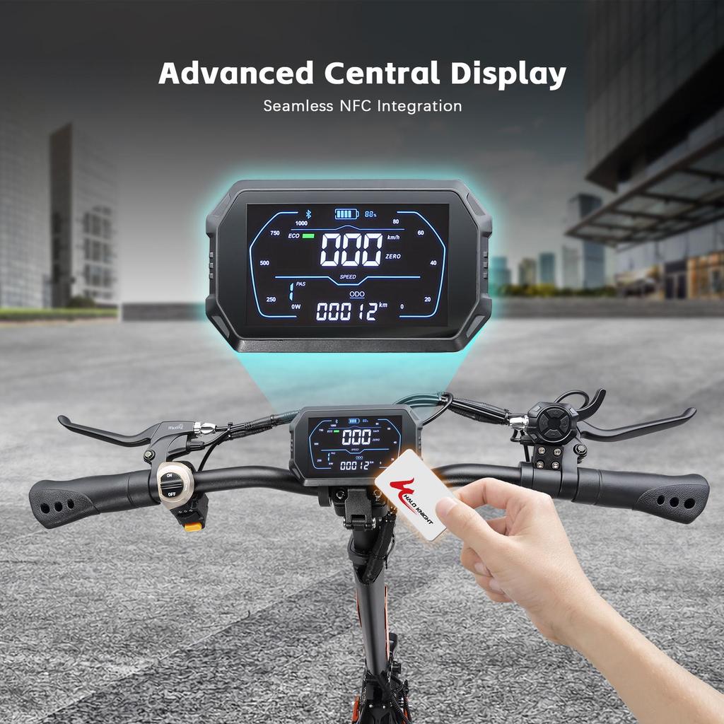 Halo Knight T102 Electric Scooter 10 Inch Tires 1200W Motor 52V21Ah Battery 50km/h Max Speed 45km Max Range Dual Suspensions