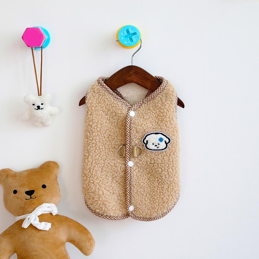 Pet Clothing Autumn and Winter Small Dog Cat Teddy Dog Clothing Lamb Fleece Vest