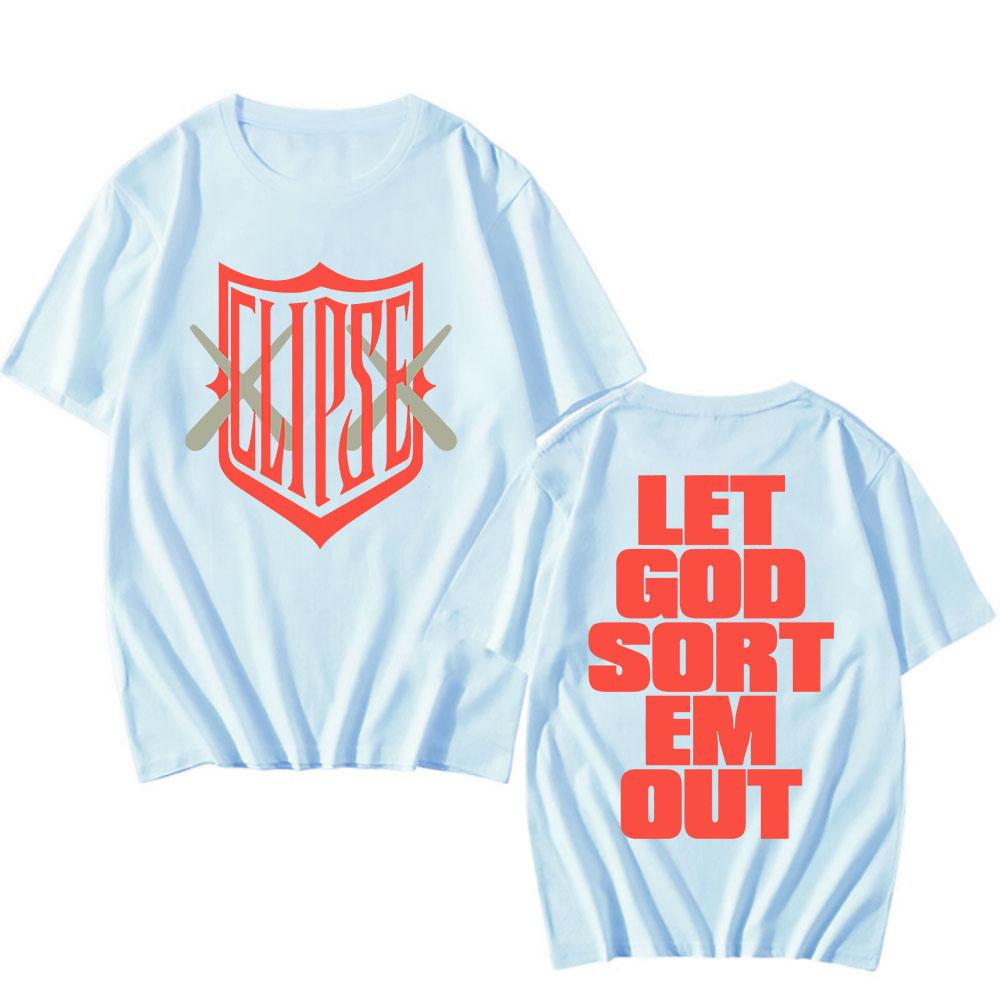 Rock Band Clipse T-shirt Album Let God Sort Em Out Tshirts Cotton Short Sleeve Male T Shirt Fashion Unisex Streetwear Men Tees