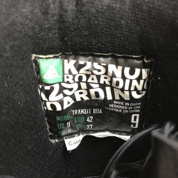 K2 TRANSIT BOA Snowboardstiefel 27 schwarz BOA-Typ(GEBRAUCHT)