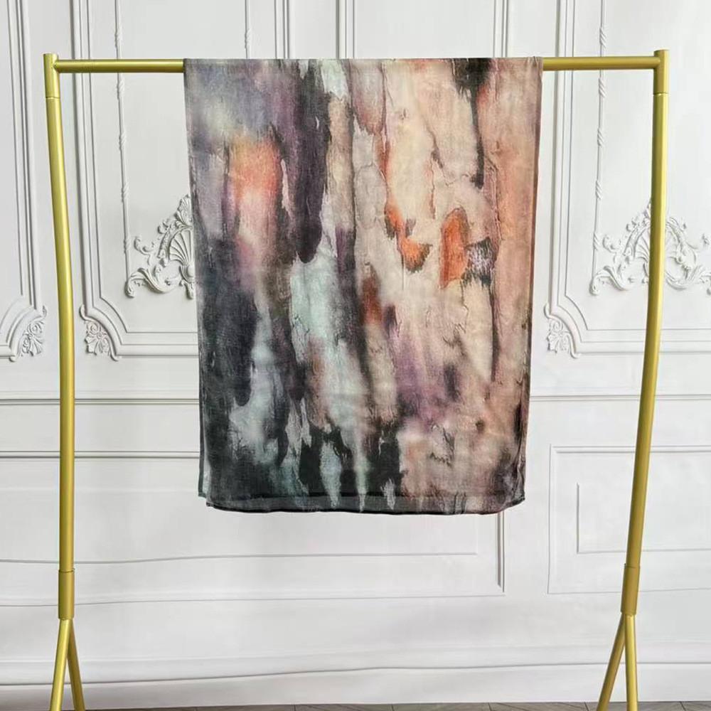 

Lightweight Cotton Modal Scarf With Creative Print And Versatile Style For Women 09