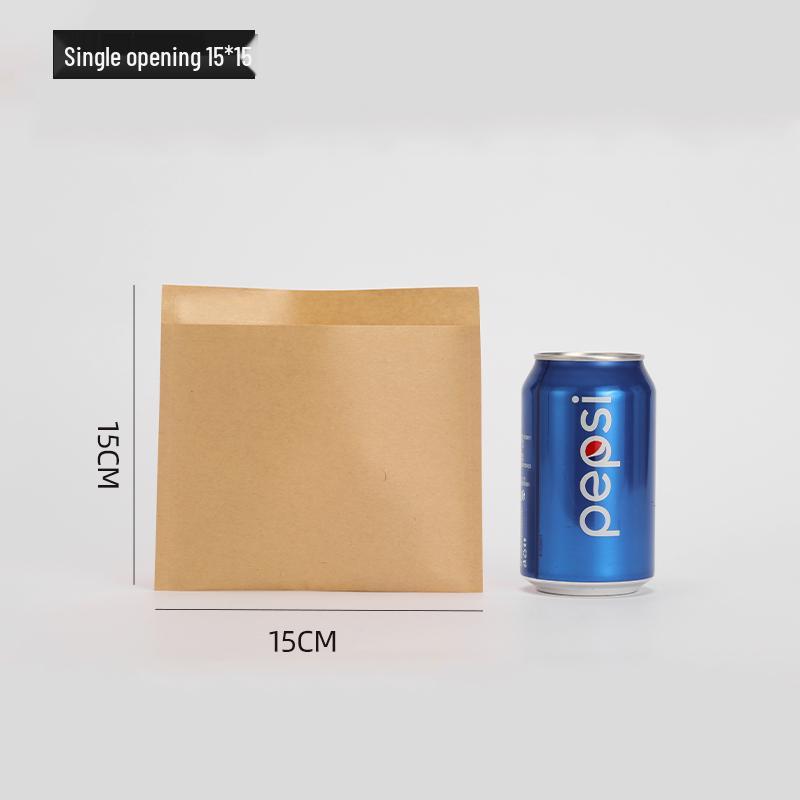 Oil-Proof Kraft Paper Food Bag for Pancakes, Roujiamo, Shaobing, and Barbecue Snacks