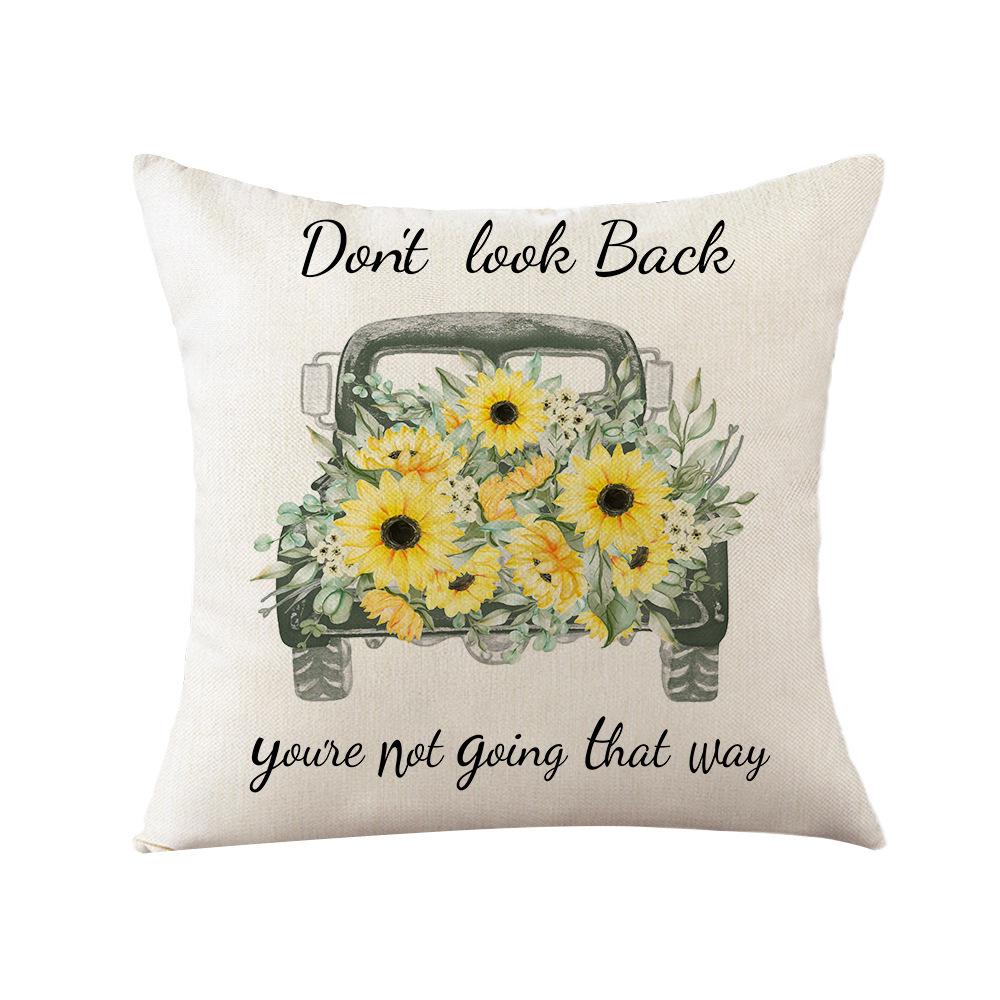 Pillow Cover Sunflower Cartoon Bee Home Decoration Cushion Cover Nordic Style Sofa Pillow Cover