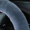 OFLBA Real Fur Car Steering Wheel Cover Auto Australian Sheepskin Steering Wheel Covers Universal Warm