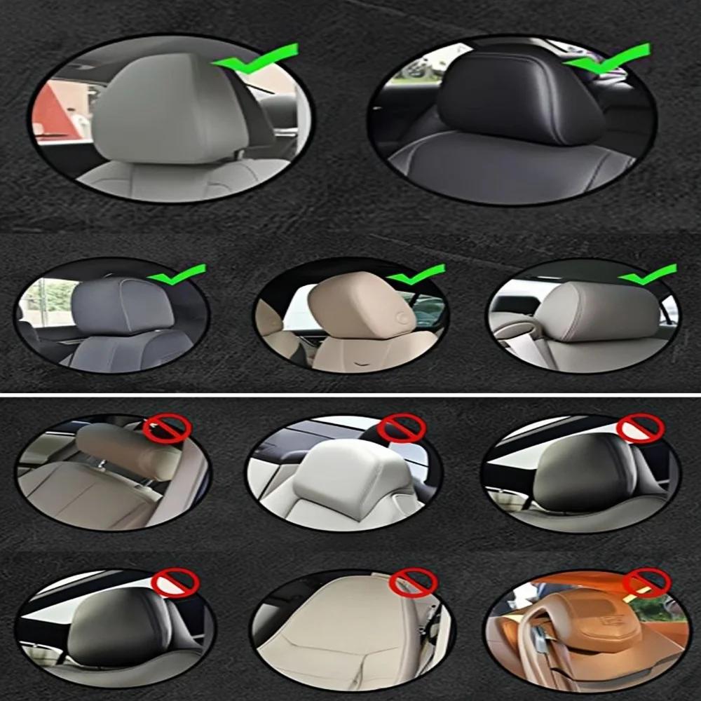 2pcs 3D Horror Ghost Face Car Headrest Cover, Elastic Funny Prank Head Rest Protector,Soft Fabric Auto Seat Head Pillow Decor Gift for Car Enthusiasts