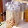 Food Grade Rice Storage Container BPA Free Sealed Canister with Measuring Cup for Grains Nuts Flour Kitchen Storage