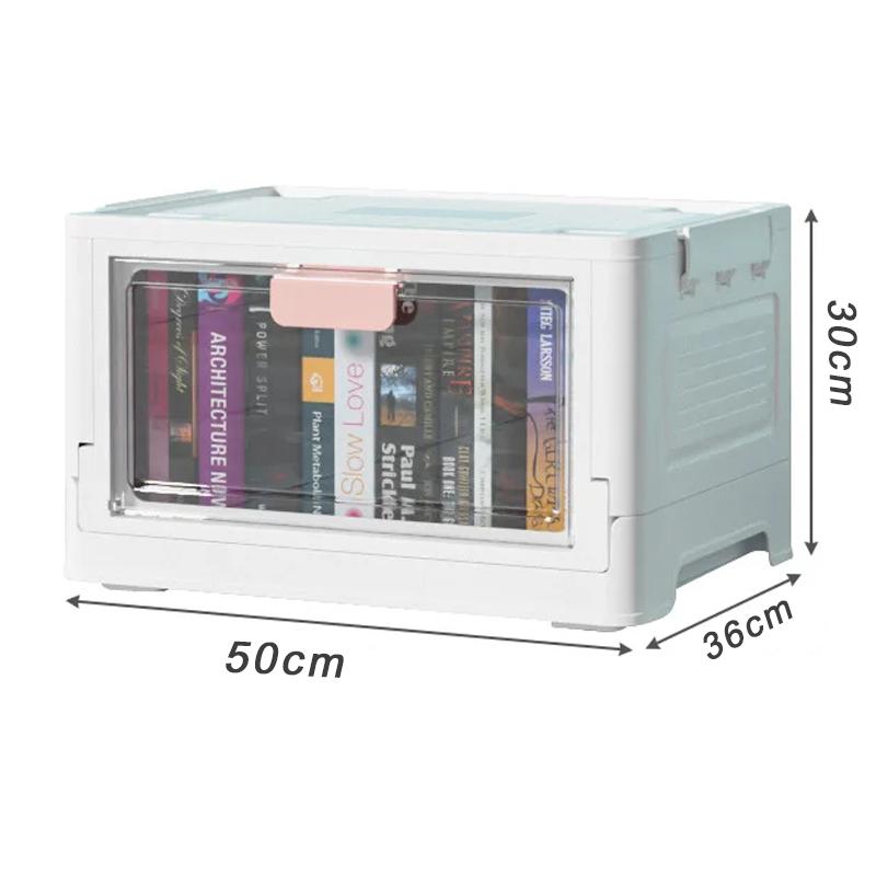 Foldable Storage Box Large Capacity Stackable Sundries Organizer Bedroom Toy Storage Bin Home Sundries Sorting Box Clear Windows