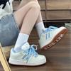 Hong Kong style white and blue niche bread shoes waterproof autumn new couple campus casual sports shoes