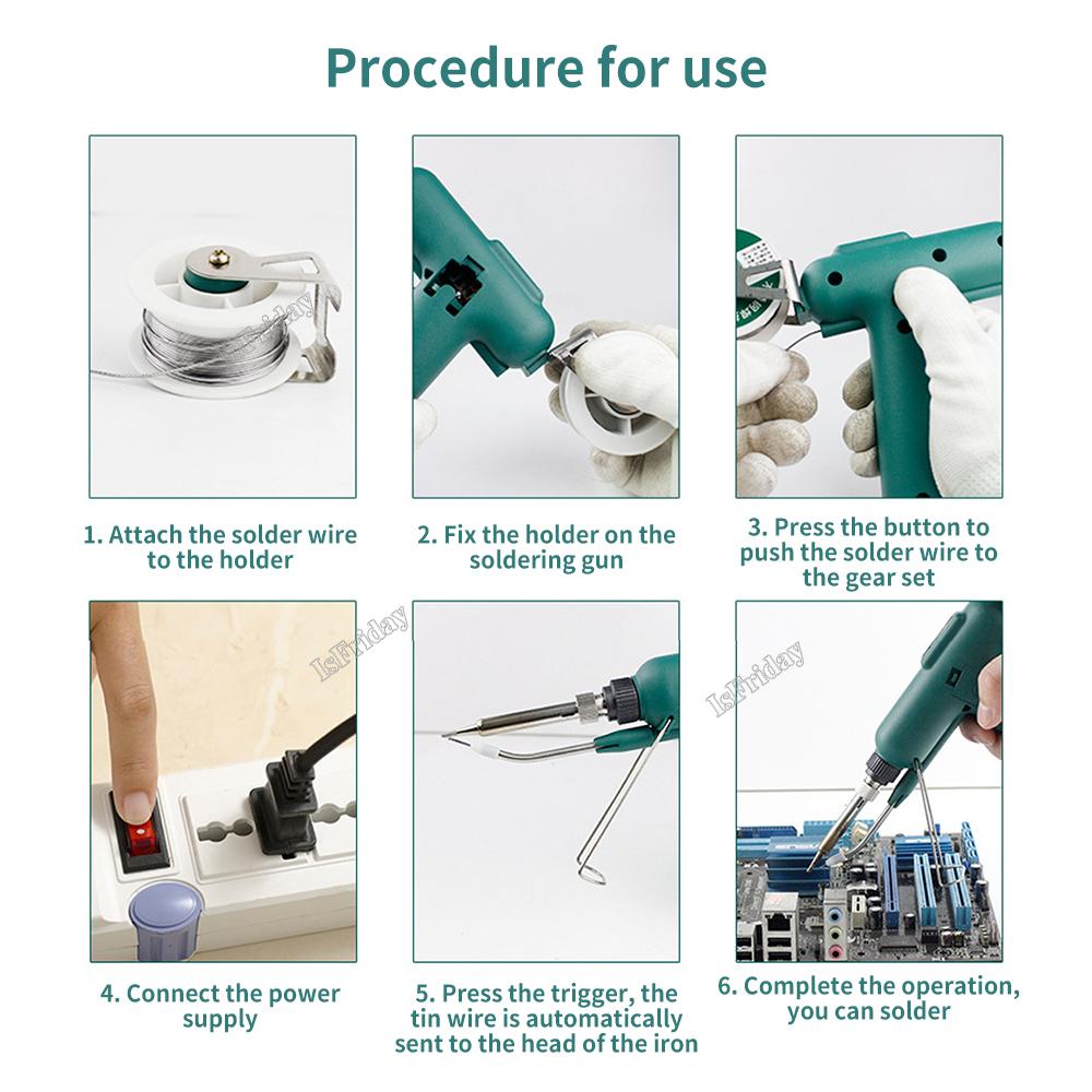 80W Electric Sodering Iron 220V/110V Handheld Solder Welding Machine Heating Repair Tools High-efficient Small Soldering Iron