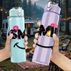 1PC Simple Smile Face Icon 750ml Color Plastic Sports Water Bottle Leakproof Flip Straw Lid Suitable for Sports Office Home Use