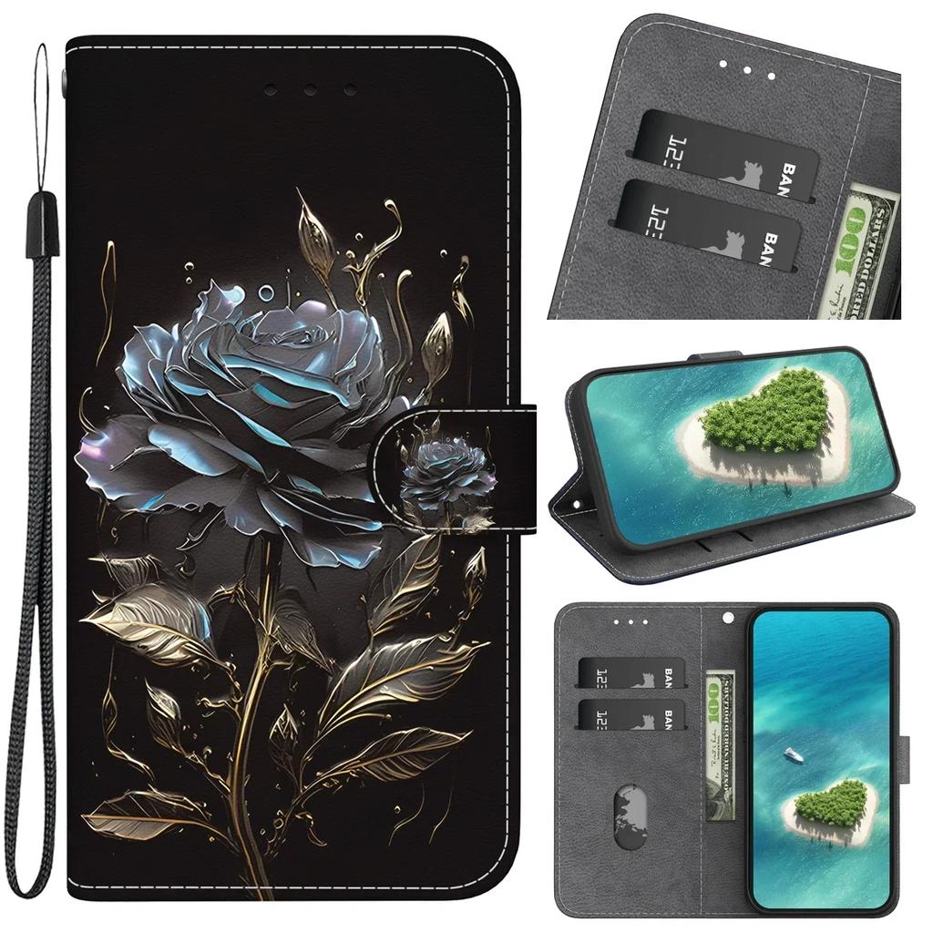 Stand Flip Wallet Case für Oneplus CE 3 2 Lite Nord 3 2T N30 N20 SE 4G ACE 2v CE4 5G Flip Bemaltes Muster Wallet Case