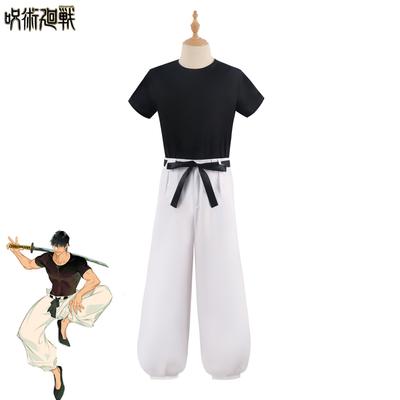 Anime Jujutsu Kaisen Fushiguro Toji Cosplay Costume Adult Unisex Short Sleeve Top Pants Suit Halloween Uniform Party Costume