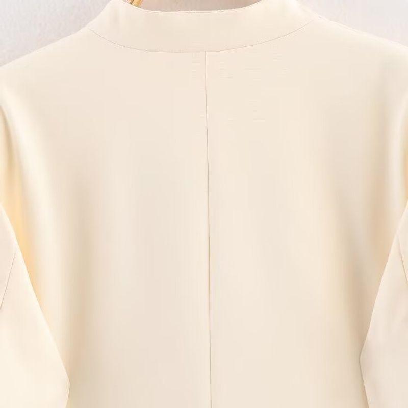 Za New Fall Women's Clothing 2025 Fashion Wind Fashion without Lapel Slim-Fit Figure Flattering Suit Outwear 8135701