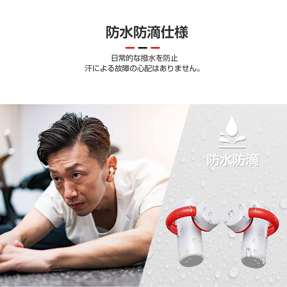 Bone Conduction Earphones New Bluetooth Ear Cuff Separate Left and Right Ear Wireless HiFi Sound CVC Noise Automatic 7 Hours of Charging Case