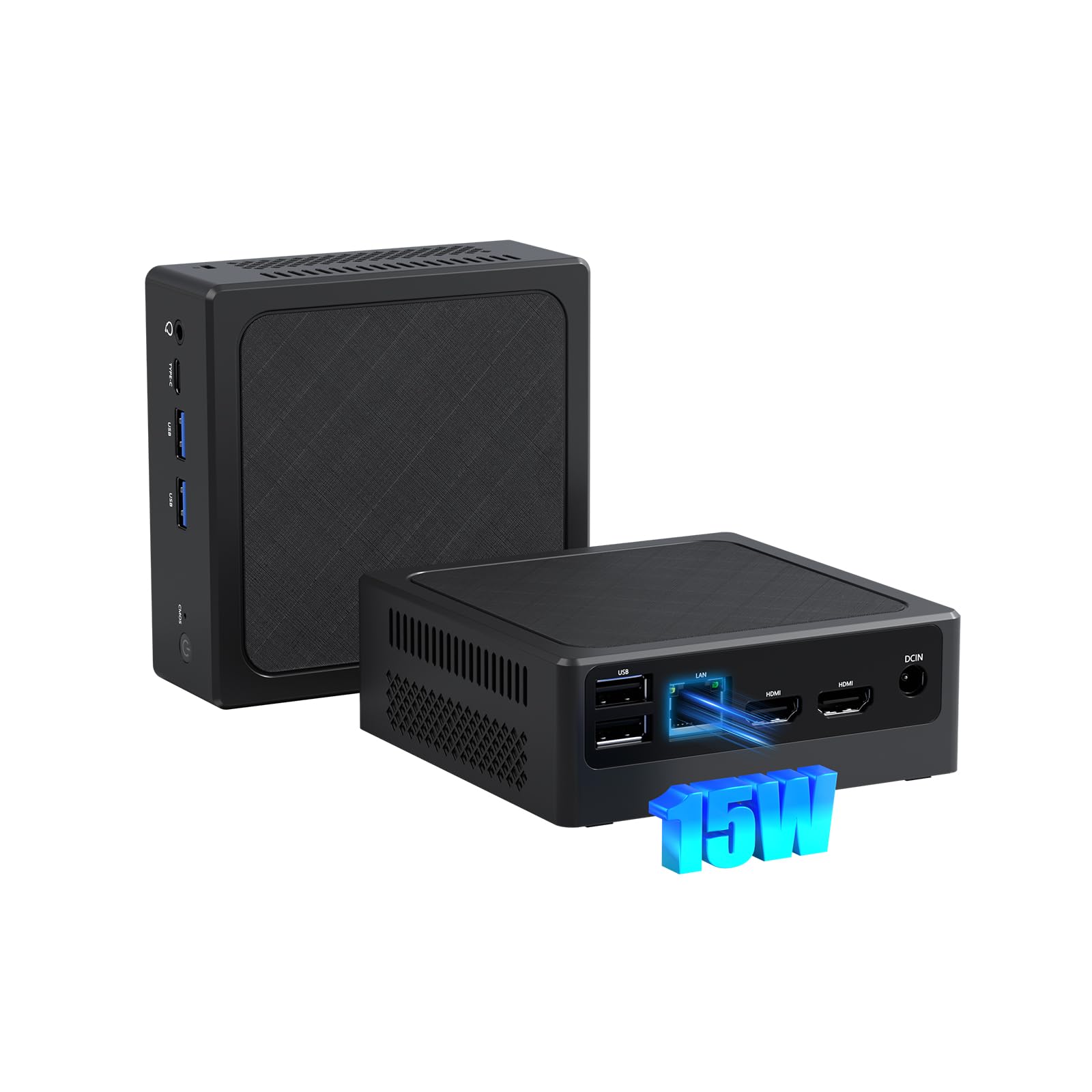 

PC N150 YCTipc latest mini PC N150 Mini PC 16GB DDR4 512GB NVMe SSD 2 screens simultaneous output 1G wired LAN port included [Mini debuts] (4C/4T) чорний