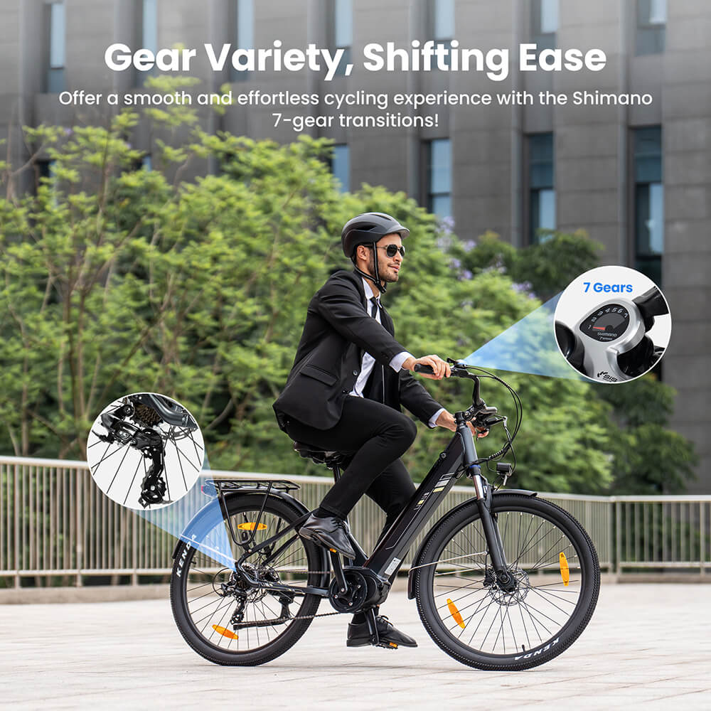 Touroll Urbano 3 EU Plug Grey, 27.5 Inches, 36V 13AH Battery Capacity, 250W Mid-motor E-bike