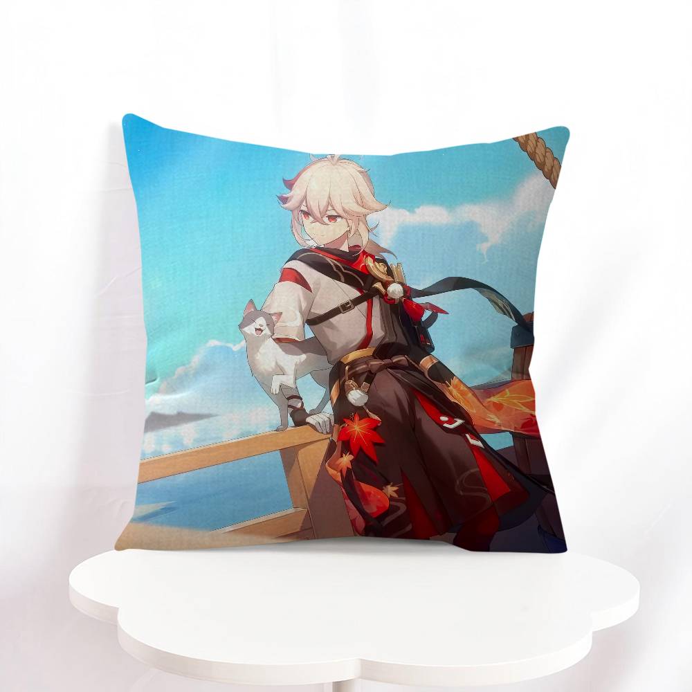 

Kaedehara Kazuha Personalized Pillow Dust Cover Bedroom Kids Party Decoration Pillowcase Birthday Children Gift 16x16Inch