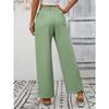 Summer New Women's Casual Drawstring Flowing Trousers Wide Leg Pants with Pockets