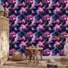 Watercolor Galaxy Wallpaper Navy Blue, Purple, and Plum 50x1000