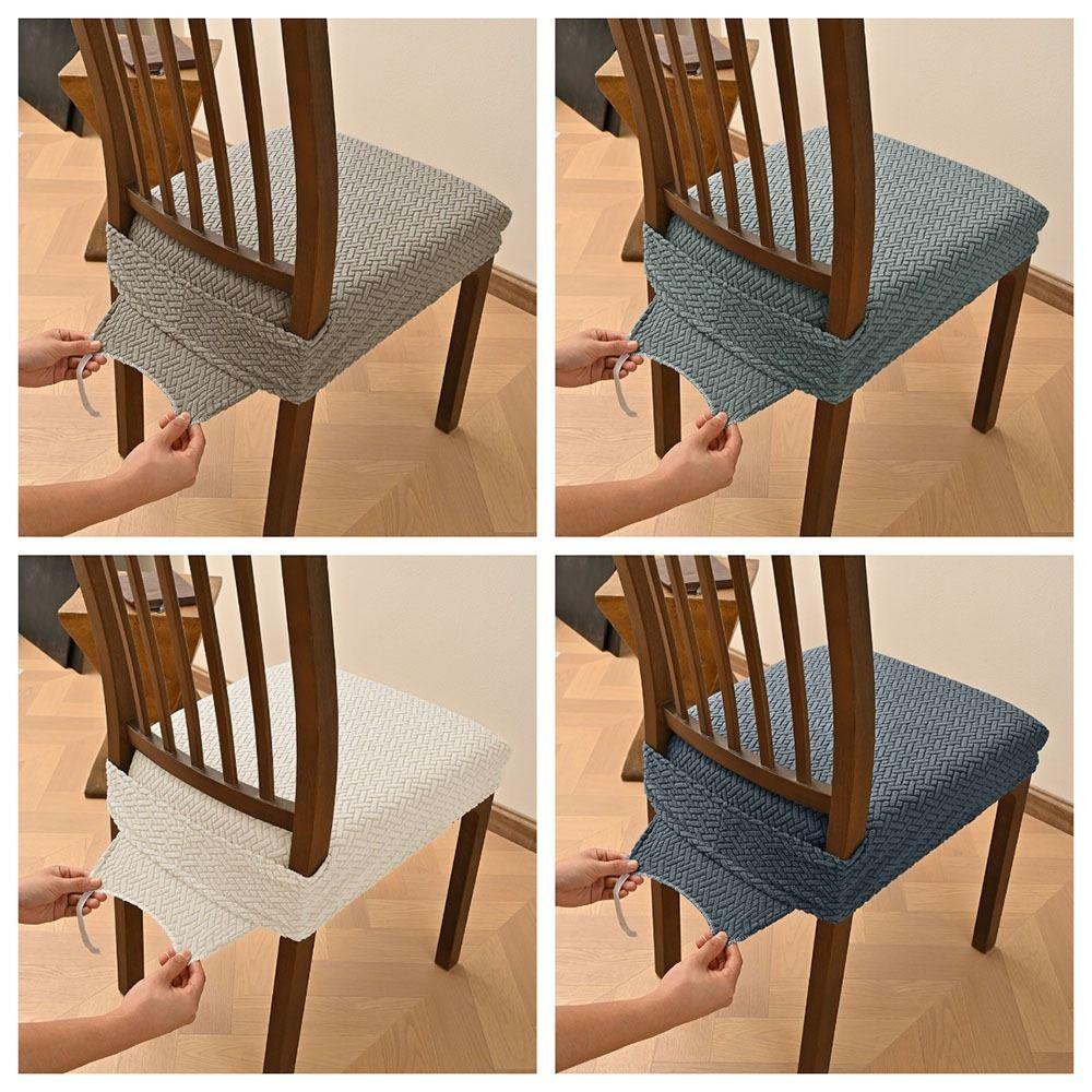 Minimalist Anti-slip Chair Cushion Cover Elastic Soft Chair Slipcover Washable Anti-dirty Seat Protector Dining Chair