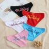 Female Spring and Summer Pure Cotton English Letter Print Low Waist Briefs