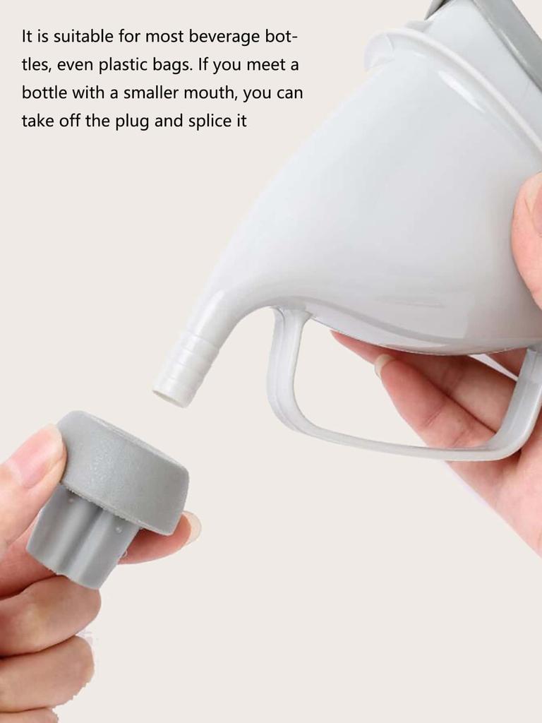 1pc Grey Portable Urinal, Plastic Urinal Funnel For Outdoor