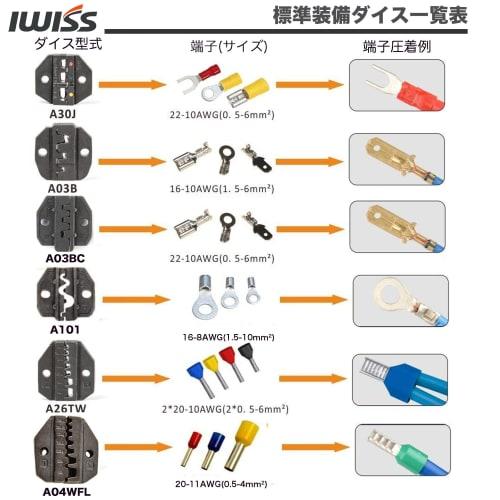 IWISS AM-10-Eco Pneumatic Crimping Machine, Desktop Type, for Bullet Terminals, Bare Terminals, Insulated Crimp Terminals, and Ferrule Terminals