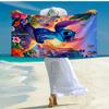 Ultra-Soft Beach Towel with Stitch Theme,Ideal for Pool - Camping, Diving - Perfect Travel Essential, Vibrant Beach Towel.