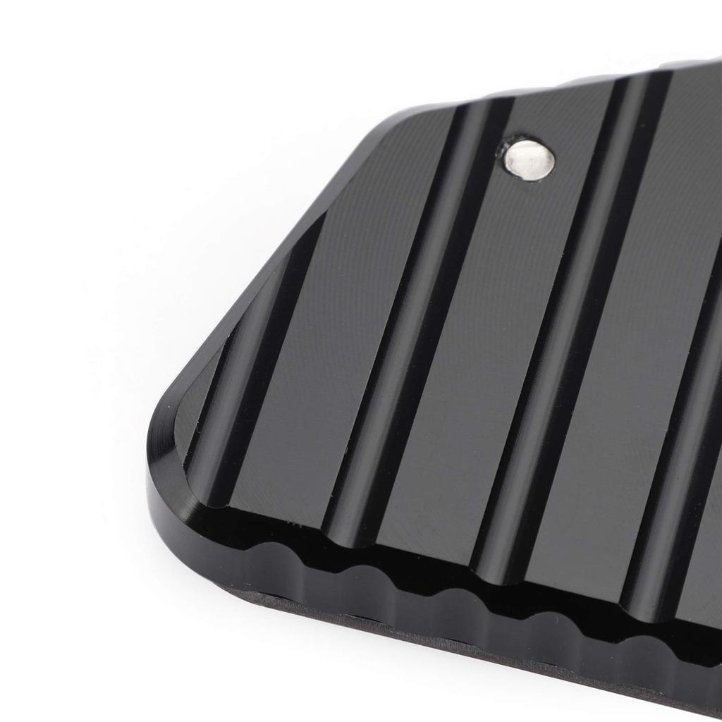 Bruce & Shark Støttefot Sidestøtte Støtteplate Forlengelse for Suzuki DL650 V-STROM 650 2012-2019 Aluminium Svart Motorsykkel