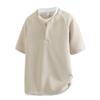 Contrast Color Fake Two-piece Trendy Brand V-neck Men's Short-sleeved Casual Versatile Trendy Brand Loose Top