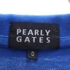 Pearly Gates Made In Japan Short Sleeve Polo Shirt Blue Kanoko Fabric Women Used