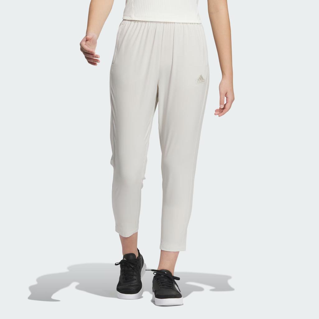 Adidas Small Logo 7/8 Elastic Sport Casual Pants Unisex Bottoms Alumina-Brown JJ1132