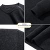 DAISHU Men's 100% Lambswool Round Neck Sweater
