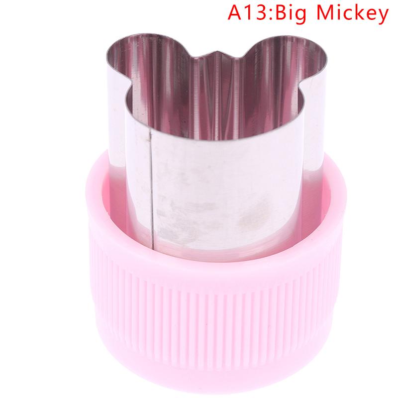 1PC Various Shapes Vegetables Cutter Plastic Handle Portable Cook Tools Pink Stainless Steel Fruit Cutting Die Kitchen Gadgets