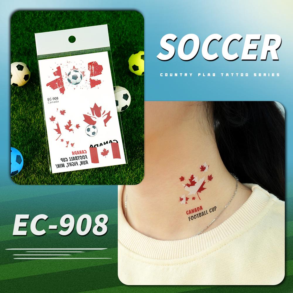 Ruikalong USA Canada Mexico Flag Waterproof World Cup Tattoo Stickers