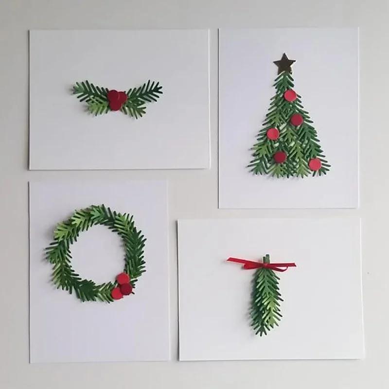 Kreativer Weihnachtsbaum Metall Stanzformen DIY Scrapbooking Prägefolder Anzug für Stanzmaschine Papier Schablonen Bastelgeschenk