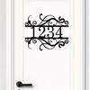Metal Wall Sign Custom Address Plaque House Number Personalized Outdoor Decor Porch Garden Art