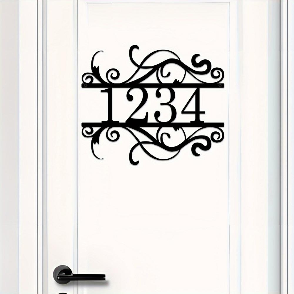 Metal Wall Sign Custom Address Plaque House Number Personalized Outdoor Decor Porch Garden Art