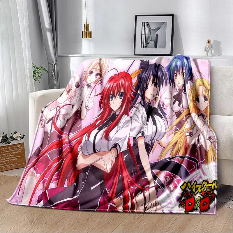 D Sexy Girl High School DxD Anime Plush Throw Blanket Soft Flannel for Bedroom Living Room Sofa Picnic Kids