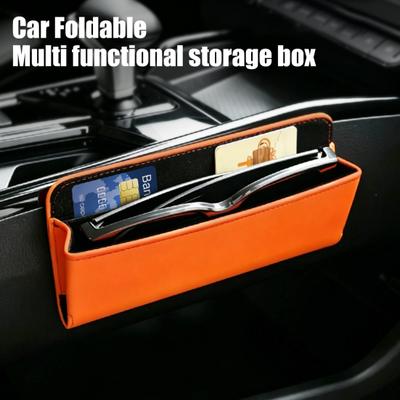 Car Center Console Organizer Faux Leather Car Storage Box for Sunglasses Cards Vehicle Dashboard Tray for Tidying Car Interior Accessory