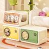 Double Layer Pet Cat Cage Plastic Detachable Cat Shelter Foldable Ventilated Semi Enclosed Cat Bed Home Indoor Use Cat House
