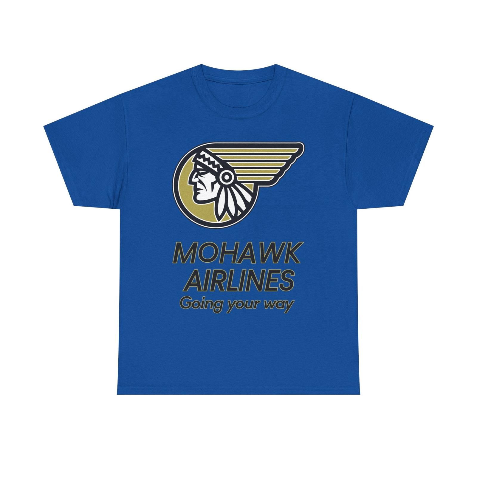 Mohawk Airlines Native American Logo Going Your Way Aviation T-shirt XXXXL