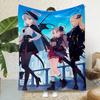 Anime Shiroko Blue Archive Girl Printed Throw Blanket Soft Cozy for Home Travel Birthday Gift
