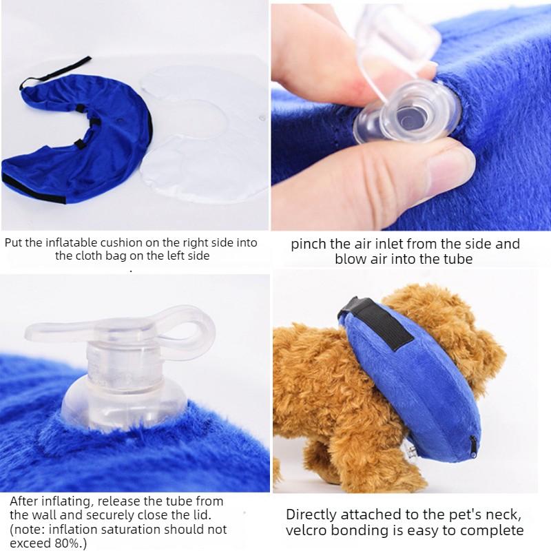 Soft Inflatable Dog Cone Collar Alternative For Small Medium Large Dogs Neck Recovery E Collar Donut Collar After Surgery Pet Protective Ring